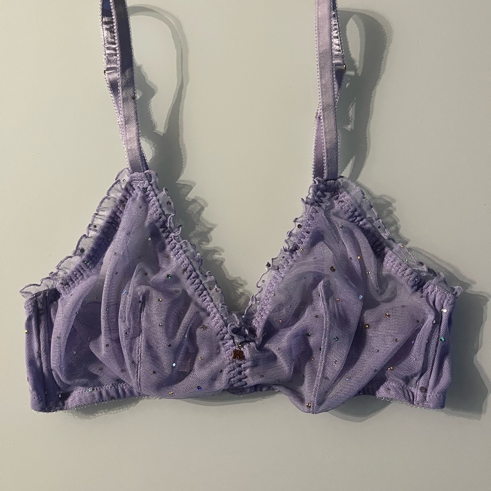 Savage X Fenty Lavender Bralette with Sparkle Accents